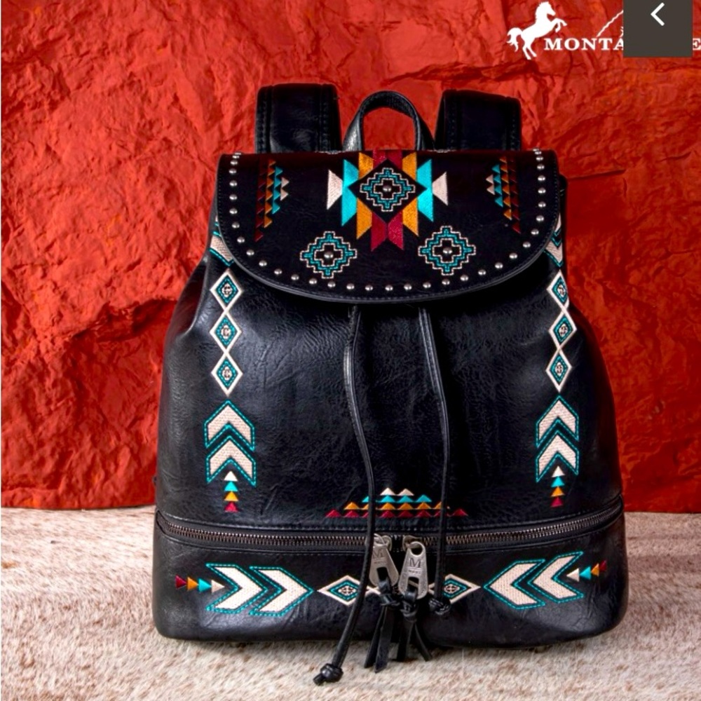 MW1245-9110 Montana West Embroidered Collection Backpack

Color black